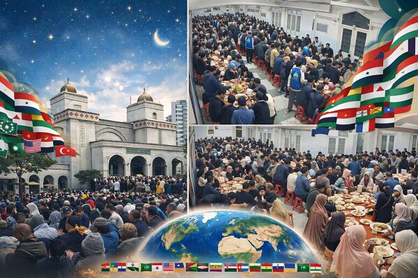 حضور مسلمانانی از ۴۷ ملیت در مراسم افطاری مسجد جامع تایپه